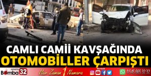 Camlı Camii kavşağında kaza