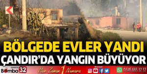 Çandır'da evler yandı
