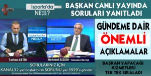 CANLI YAYINDA BAŞKAN'DAN  ÖNEMLİ AÇIKLAMALAR !