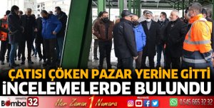 Çatısı çöken kapalı pazar yerine gitti