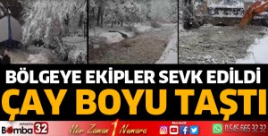 Çay boyu taştı