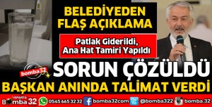 ÇEŞMELERDEN AKAN SARI SU İLE İLGİLİ BELEDİYEDEN AÇIKLAMA