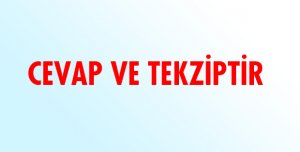 CEVAP VE DÜZELTME METNİ