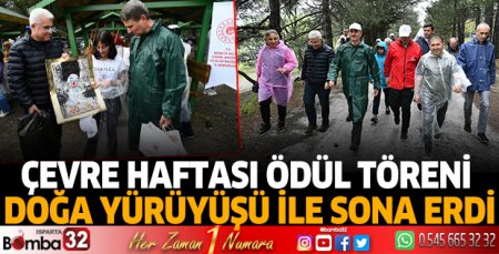 Çevre Haftası doğa yürüyüşü ile sona erdi
