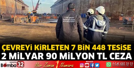 Çevreyi kirleten 7 bin 448 tesise 2 milyar 90 milyon TL ceza