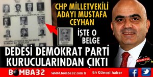 CEYHAN'IN DEDESİ DEMOKRAT PARTİ KURUCULARINDAN ÇIKTI