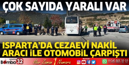 Cezaevi nakil aracı ile otomobil çarpıştı: Yaralılar var