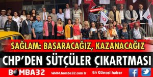 CHP HEYETİNDEN SÜTÇÜLER ÇIKARTMASI