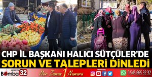 CHP İl Başkanı Halıcı Sütçüler'de