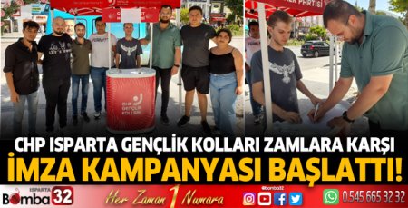 CHP Isparta Gençlik Kolları zamlara karşı imza kampanyası düzenledi