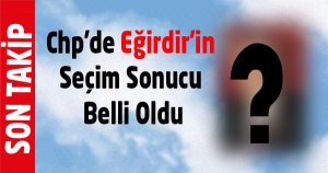 Chp'de Eğirdir'in Seçim Sonucu Belli Oldu