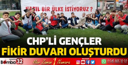 CHP'li gençler fikir duvarı oluşturdu