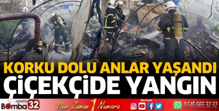 Çiçekçide yangın