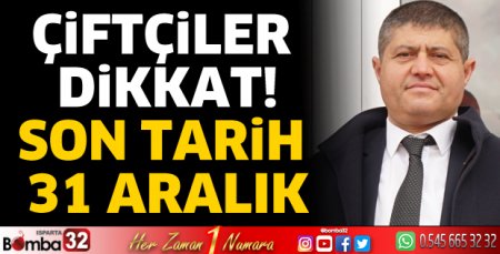 Çiftçiler dikkat!
