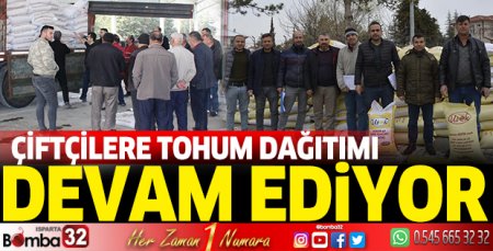 Çiftçilere tohum dağıtımı devam ediyor