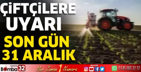 Çiftçilere uyarı