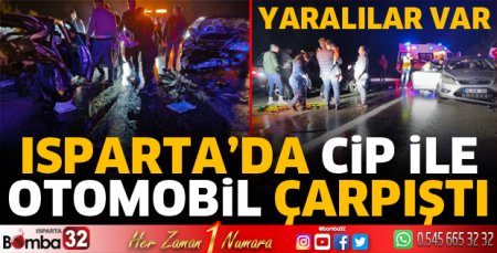 Cip ile otomobil çarpıştı 