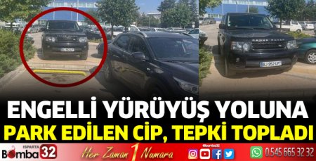 Cipini engelli yürüyüş yoluna park etti 