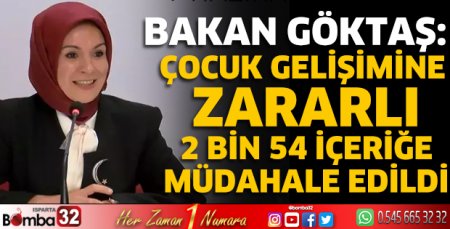Çocuk gelişimine zararlı 2 bin 54 içeriğe müdahale edildi