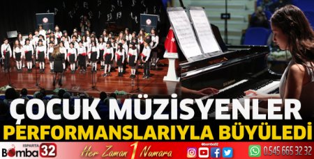 Çocuk müzisyenler performanslarıyla büyüledi