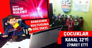 Çocuklar Kanal 32’yi ziyaret etti