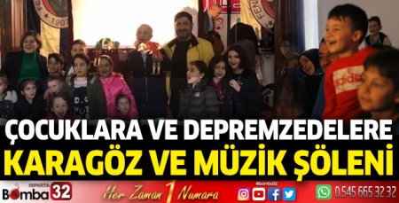 Çocuklara ve depremzedelere Karagöz ile müzik şöleni