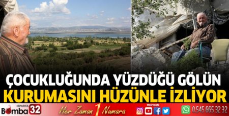 Çocukluğunda yüzdüğü gölün kurumasını hüzünle izliyor
