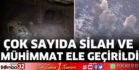 Çok sayıda silah ve mühimmat ele geçirildi