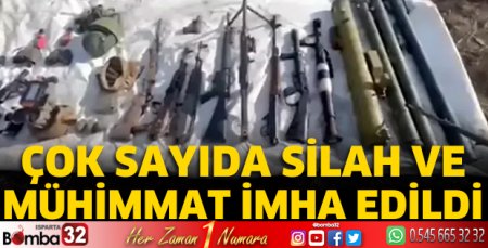 Çok sayıda silah ve mühimmat imha edildi