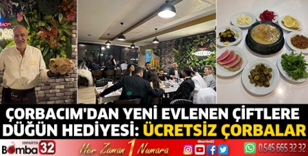 Çorbacım'dan yeni evlenen çiftlere düğün hediyesi