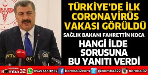 CORONAVİRÜS HANGİ İLDE SORUSUNA YANIT VERDİ