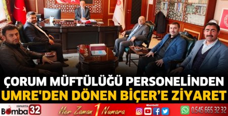 Çorum Müftülüğü personelinden Biçer’e ziyaret