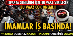 CUMA NAMAZINDA İMAMLAR BU VAAZI VERECEK?