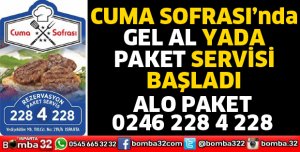 CUMA SOFRASINDA GEL AL YADA PAKET SERVİSİ BAŞLADI