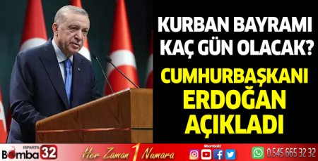 Cumhurbaşkanı Erdoğan açıkladı