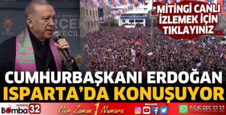 Cumhurbaşkanı Erdoğan Isparta'da konuşuyor