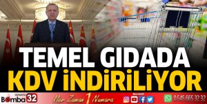 Cumhurbaşkanı Erdoğan: Temel gıdada yüzde 8 olan KDV'yi yüzde 1'e indiriyoruz