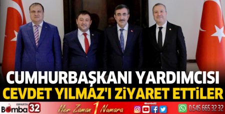 Cumhurbaşkanı Yardımcısı Cevdet Yılmaz'ı ziyaret ettiler