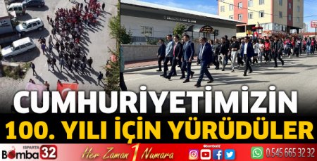 Cumhuriyetimizin 100. yılı için yürüdüler