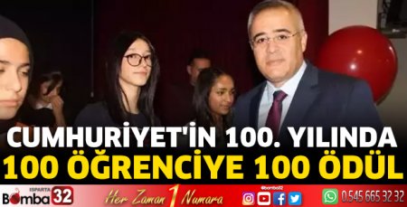 Cumhuriyet'in 100. yılında 100 öğrenciye 100 ödül