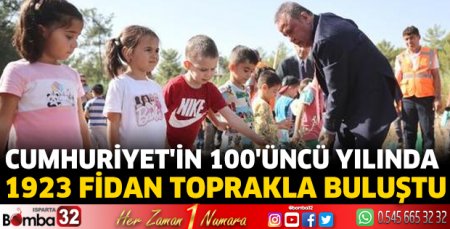 Cumhuriyet'in 100'üncü yılında 1923 fidan toprakla buluştu