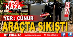 ÇÜNÜR KAVŞAĞI'NDA KAZA