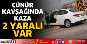 Çünür kavşağında kaza