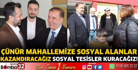 Çünür Mahallemize sosyal alanlar kazandıracağız