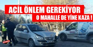 Çünür Mahallesinde kaza !