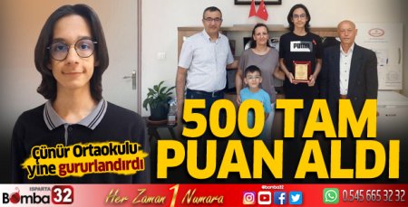 Çünür Ortaokulu yine gururlandırdı