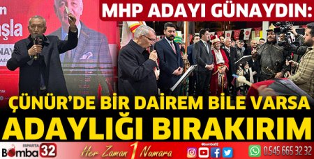 Çünür’de bir dairem bile varsa adaylığı bırakırım