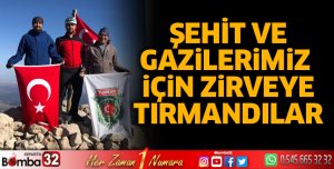 Dağcılık ekibinden anlamlı tırmanış