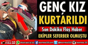 DAĞDA UÇURUMA YUVARLANARAK YARALANAN VE MAHSUR KALAN GENÇ KIZ KURTARILDI