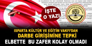 DARBE GİRİŞİMİNE TEPKİ!